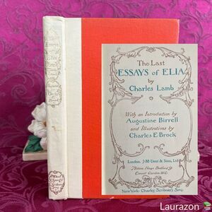 1937 Antique Book: The Last Essays of Elia by Charles Lamb. Many Illustrations!